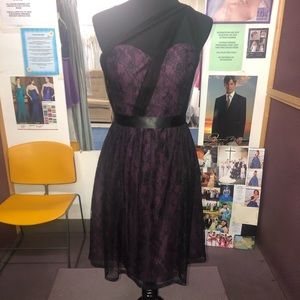 Black with purple homecoming/party dress